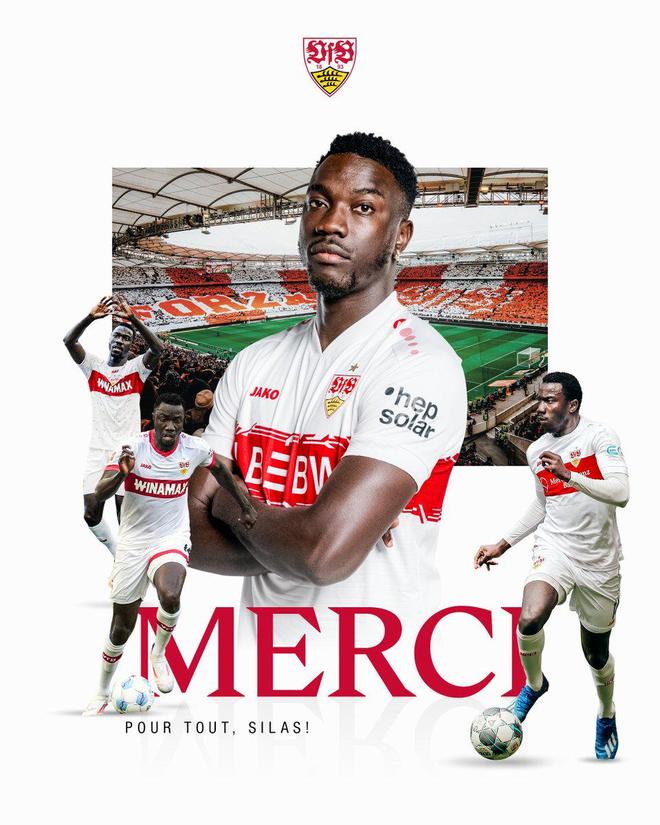 官方：斯图加特前锋姆武帕转会美因茨；据悉总价可达100万欧