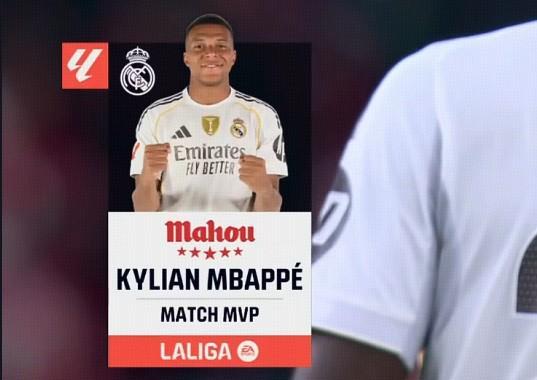 一条龙+助攻+世界波，姆巴佩当选毕包vs皇马全场最佳