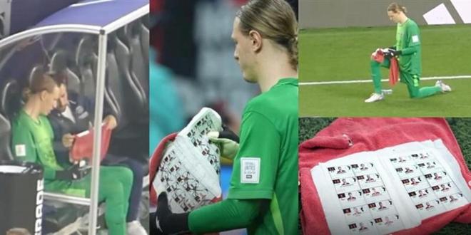 细节致胜，萨福诺夫扑点前参考毛巾上的对手信息甚至带有头像