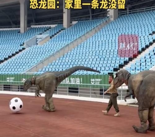 为助力常州首个奥体主场，常州恐龙园景区“恐龙战队”集体出差