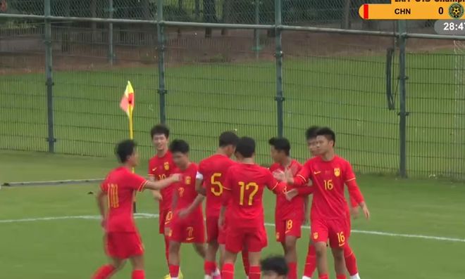 U15国足生死战破荒！盛宸熙头球破门，李宇轩助攻，运动战首球