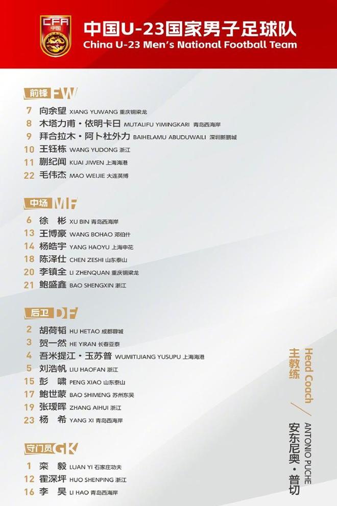 大连克劳奇+依木兰落选，中国队观赏性大减！彭啸抗伊首发太难了