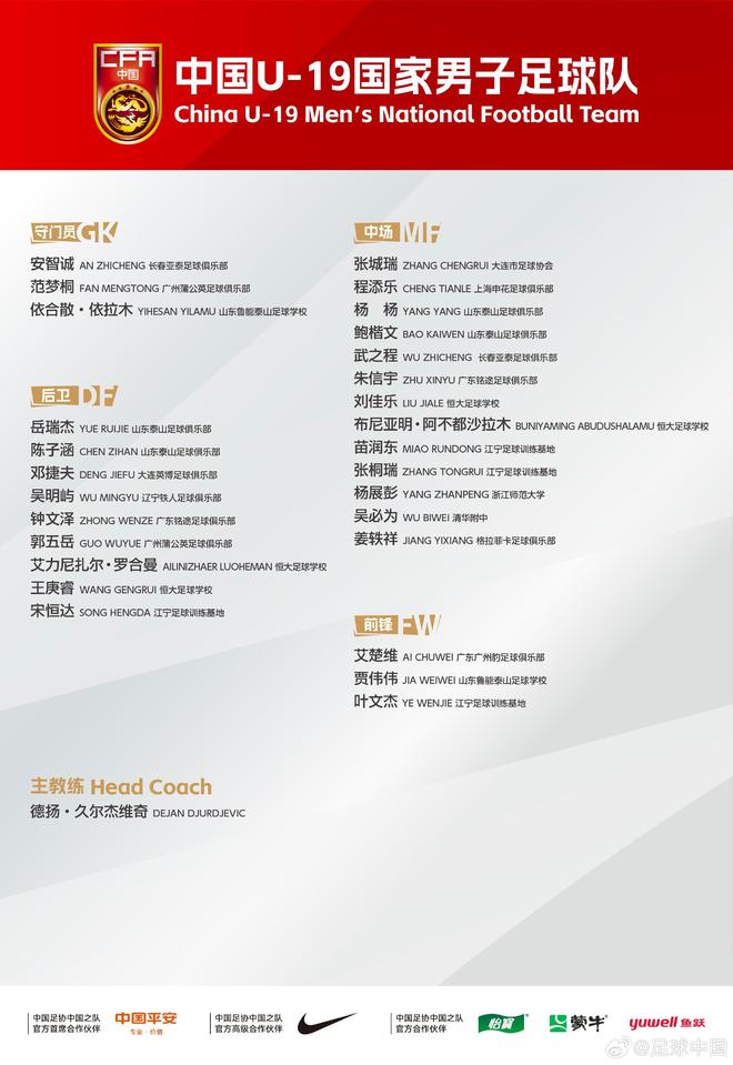 U19国足集训名单：山东泰山6人入选，混血球员艾楚维在列