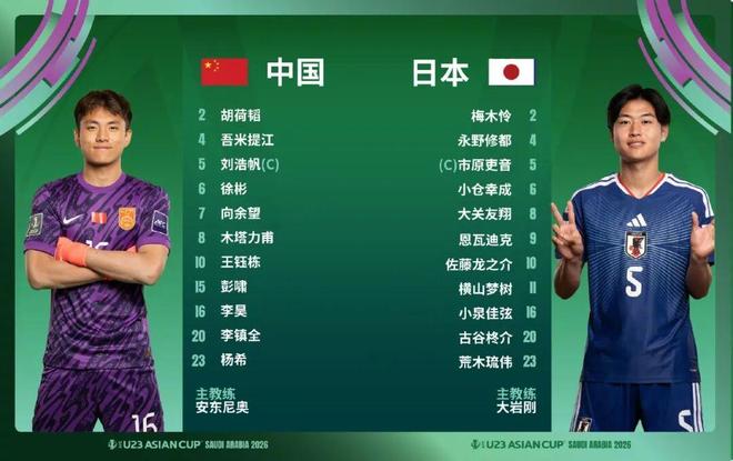 U23国足首发阵容出炉！范志毅赛前支招