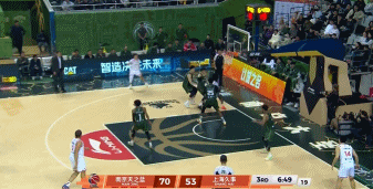 空中轰炸!王哲林内线连续暴扣 帮助上海缩小分差 空中轰炸!王哲林内线连续暴扣 帮助上海缩小分差