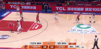 太高了！徐昕篮下隔着队友大帽萨姆纳上篮