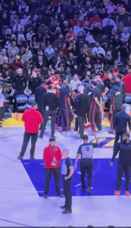 骂这么快？湖人的主动暂停剩30秒就准备打了 火箭仍在布置......