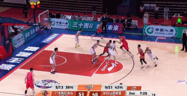 这次有了！威金顿和徐昕打出挡拆配合 徐昕顺下空接成功暴扣