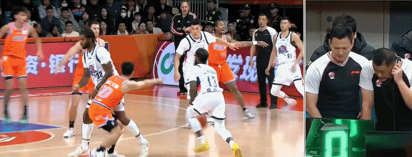 黎伊扬掏裆克里斯 裁判回放后直接将其驱逐！