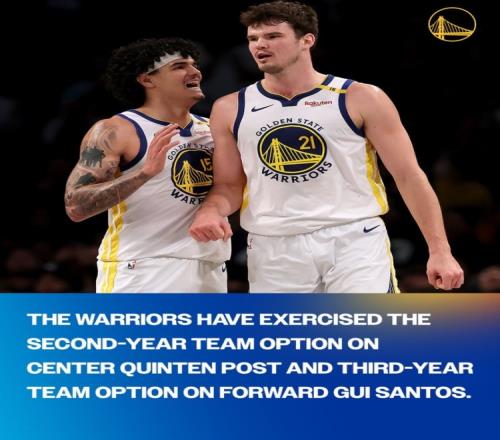 留队！官方：勇士已经执行波斯特和桑托斯新赛季的球队选项