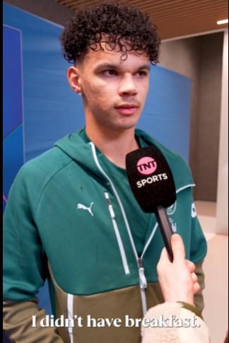 欧冠赛前有没有吃什么特别的早餐？奥赖利：我没吃早餐