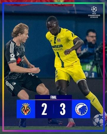 比利亚雷亚尔欧冠六场5平1负排倒数第二，但在西甲暂列第三位