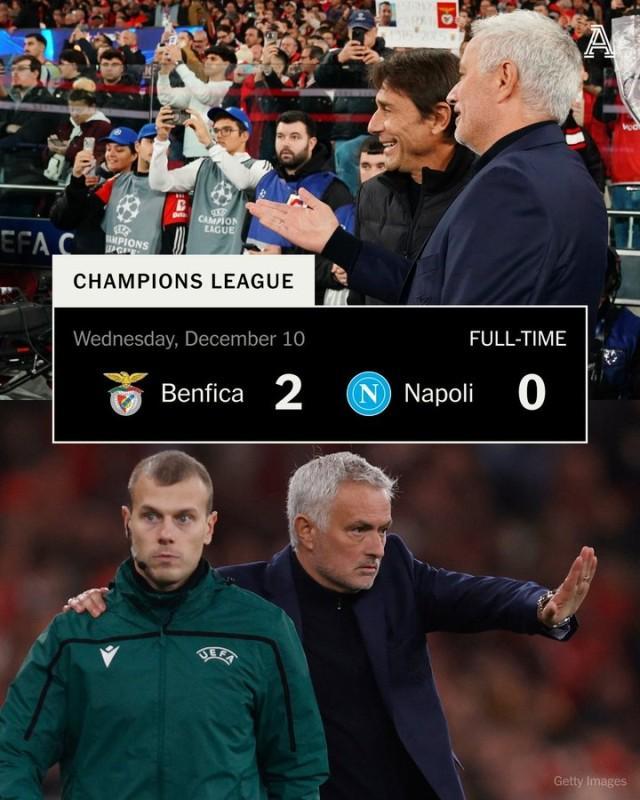 那不勒斯欧冠又输，魔力鸟驳斥孔蒂