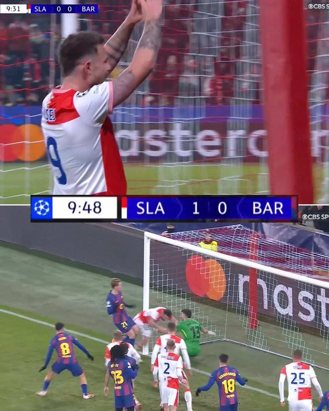 攻破巴萨大门，布拉格斯拉维亚结束欧冠连续5场进球荒