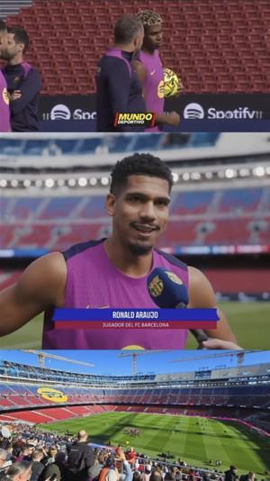 两万球迷观看新诺坎普首堂训练课，阿劳霍盛赞球场并感谢球迷