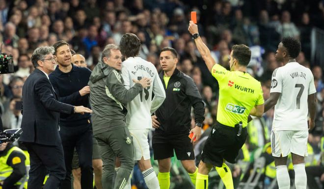 皇马3人染红！裁判报告曝光，2人或被禁赛2场，遭卡瓦哈尔嘲讽