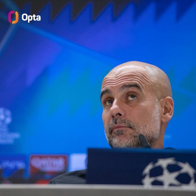 瓜帅本赛季第5次排出不变的首发，与此前7个赛季总和持平