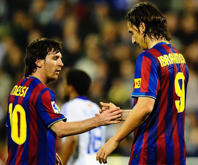 梅西的魅力！桀骜不驯如伊布，都要离开国米到巴萨跟梅西当队友！