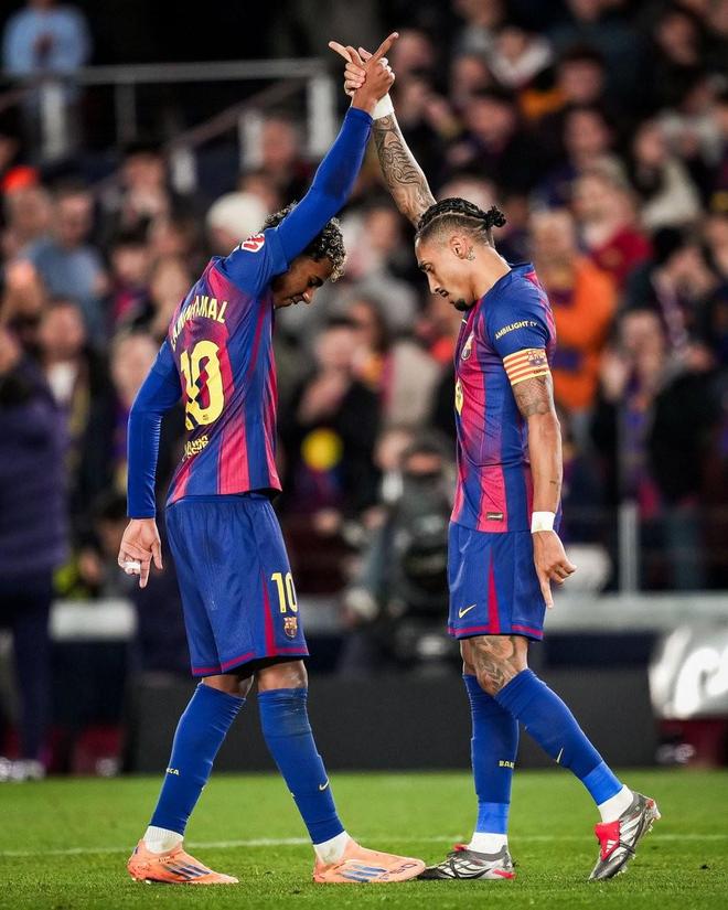 巴萨2025年西甲已打入100球，比第二名的皇马多了31球