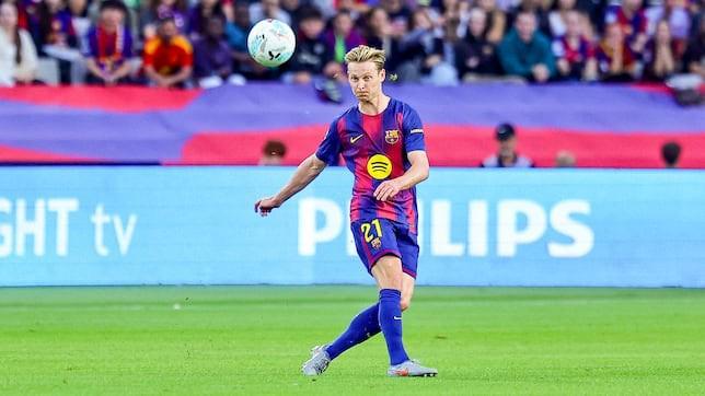 世体：德容将在下周国王杯首发；巴萨后腰位置首发人选未确定