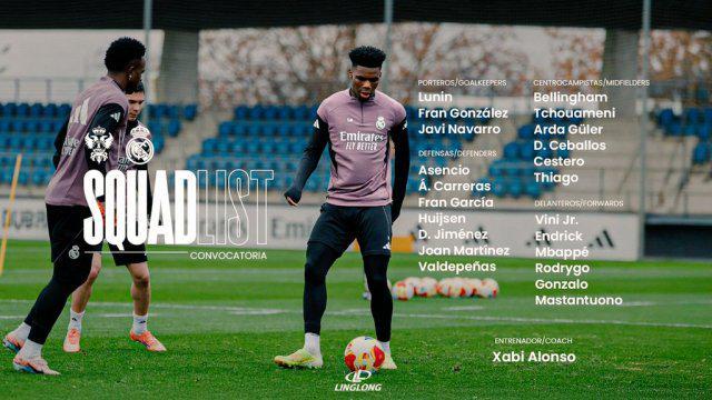 皇马国王杯名单：姆总+熊皇领衔