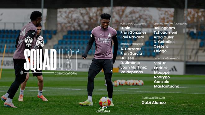 皇马国王杯大名单：姆巴佩领衔，右后卫仅戴维-希门尼斯一人