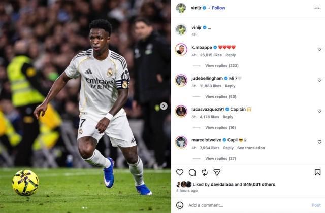 维尼修斯戴队长袖标被皇马球迷嘘