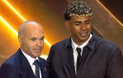 官方：亚马尔获得环球足球奖2025年西甲最佳U23球员奖