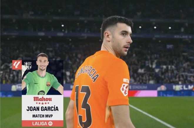 6次扑救零封老东家，霍安-加西亚当选加泰德比全场最佳