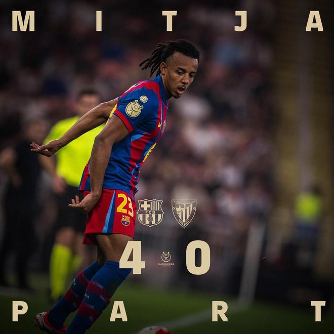 巴萨4-0领先毕包，为西超杯历史半场最大分差