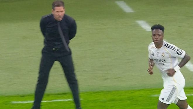 皇马2-1马竞，晋级西超杯决赛，维尼修斯与西蒙尼互喷