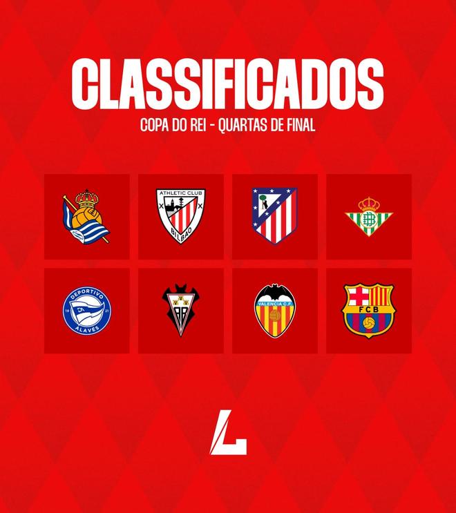 国王杯八强出炉：巴萨马竞毕包在列，阿尔瓦塞特淘汰皇马晋级