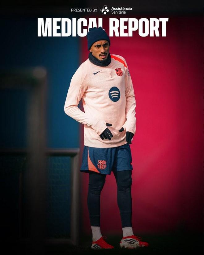 巴萨官方：拉菲尼亚右大腿受伤，出于谨慎考虑将不会出战皇社