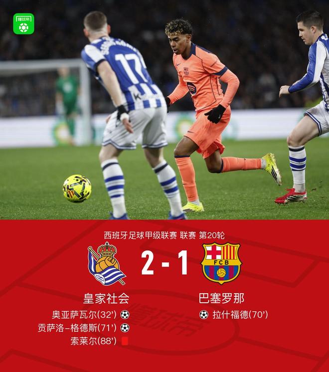 剑南春丨巴萨1-2皇社11连胜遭终结，巴萨3个进球被吹+5个门框