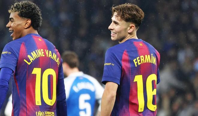 10球10助，费尔明成本赛季五大联赛第4位进球助攻均上双球员