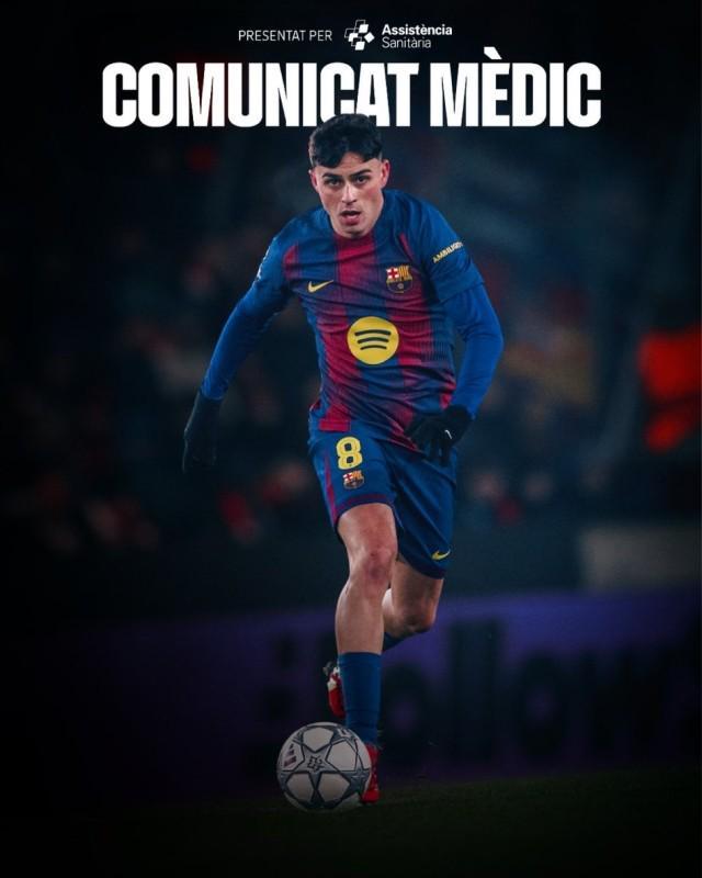 虚惊一场，佩德里因肌肉伤伤缺1月