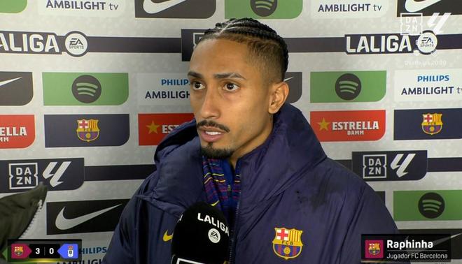 拉菲尼亚谈进球：对方中卫挺倒霉，但我必须那么做