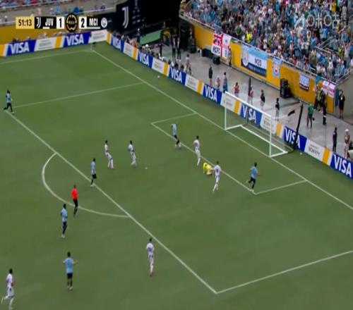 这次有了！努内斯传中，哈兰德轻松破空门