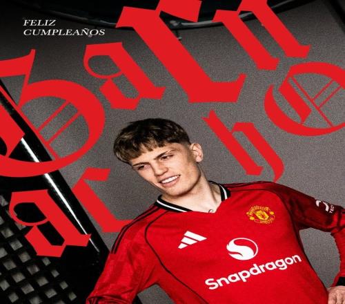 加纳乔今天迎来21岁生日，曼联官推晒海报祝贺