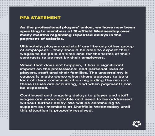 PFA发布声明抗议谢周三欠薪：这种情况不可接受，必须立即解决