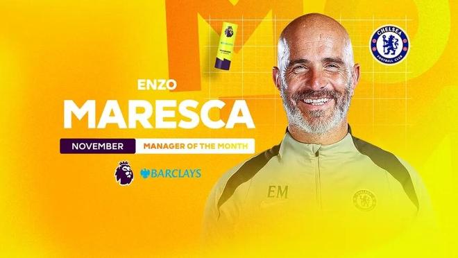 官方：切尔西主帅马雷斯卡当选英超11月最佳教练