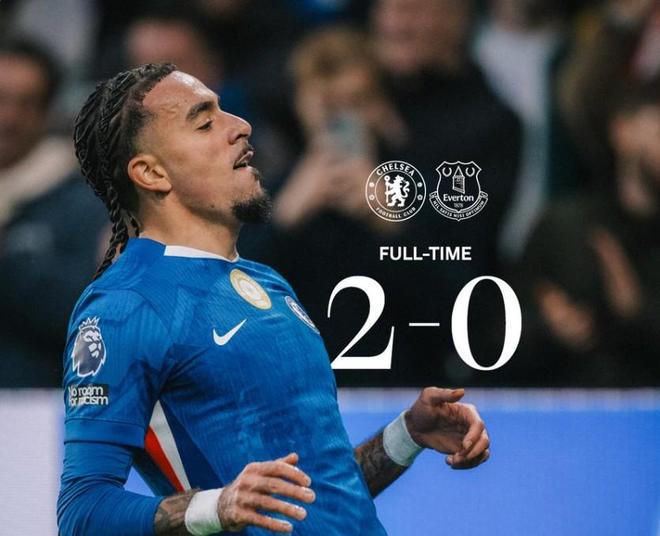 主场2-0击败埃弗顿，切尔西终结四场比赛不胜纪录