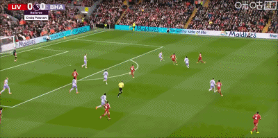 半场：利物浦1-0布莱顿，埃基蒂克开场闪击，萨拉赫替补上阵