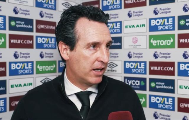 埃梅里：大马丁受伤了，希望他能在对阵曼联前回归训练