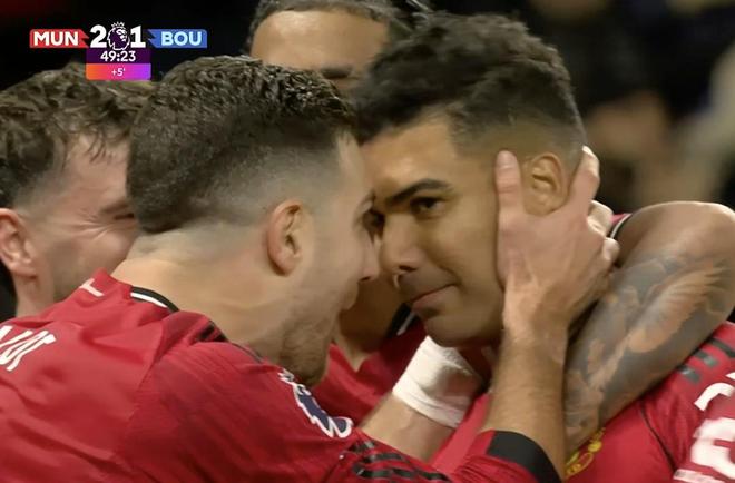 卡塞米罗本赛季联赛打入4球，追平个人单赛季英超进球纪录