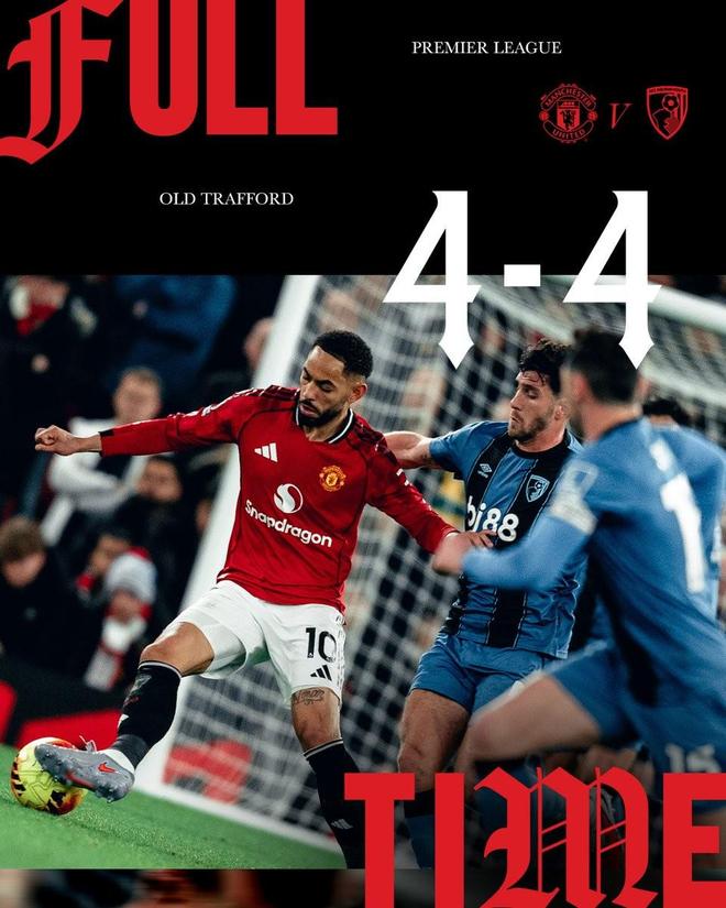 3平2负，曼联已连续5次英超对阵伯恩茅斯不胜