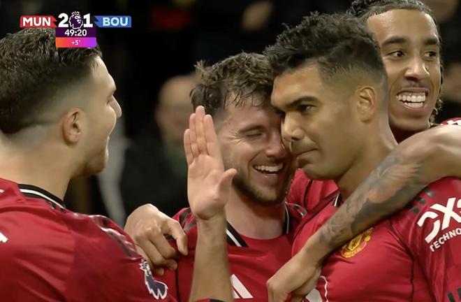 曼联本赛季英超已通过角球机会打入7球，仅次于阿森纳