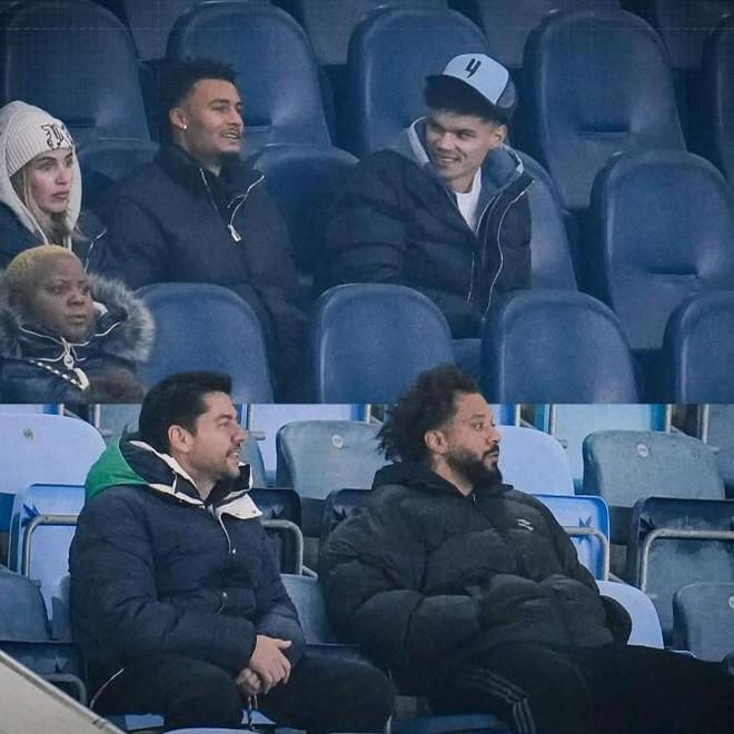 关注青训比赛，奥赖利、马塞洛现场观看曼城U21vs皇马U21