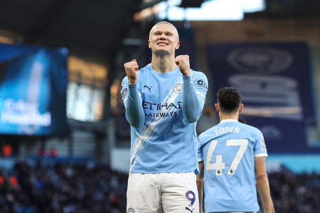 哈兰德破C罗纪录！双响助曼城登顶，向阿森纳发出争冠宣言