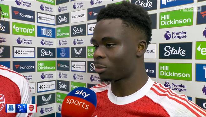 萨卡：不会过多关注曼城或其他球队，主动权在我们自己手里